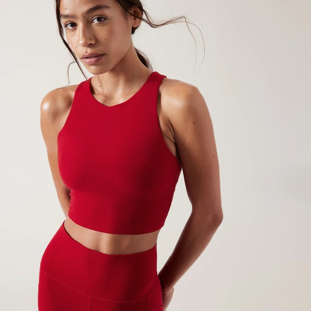 Athleta Conscious Crop D-DD Candy Red